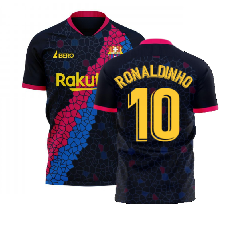 Catalonia 2022-2023 Away Concept Football Kit (Libero) (RONALDINHO 10)