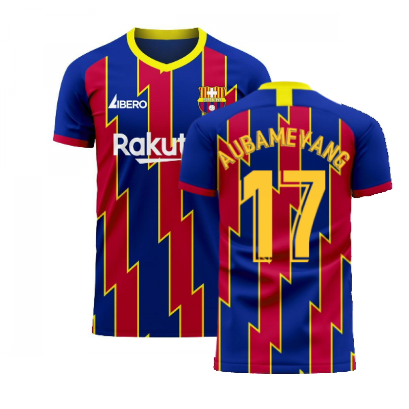 Catalonia 2022-2023 Home Concept Football Kit (Libero) (AUBAMEYANG 17)