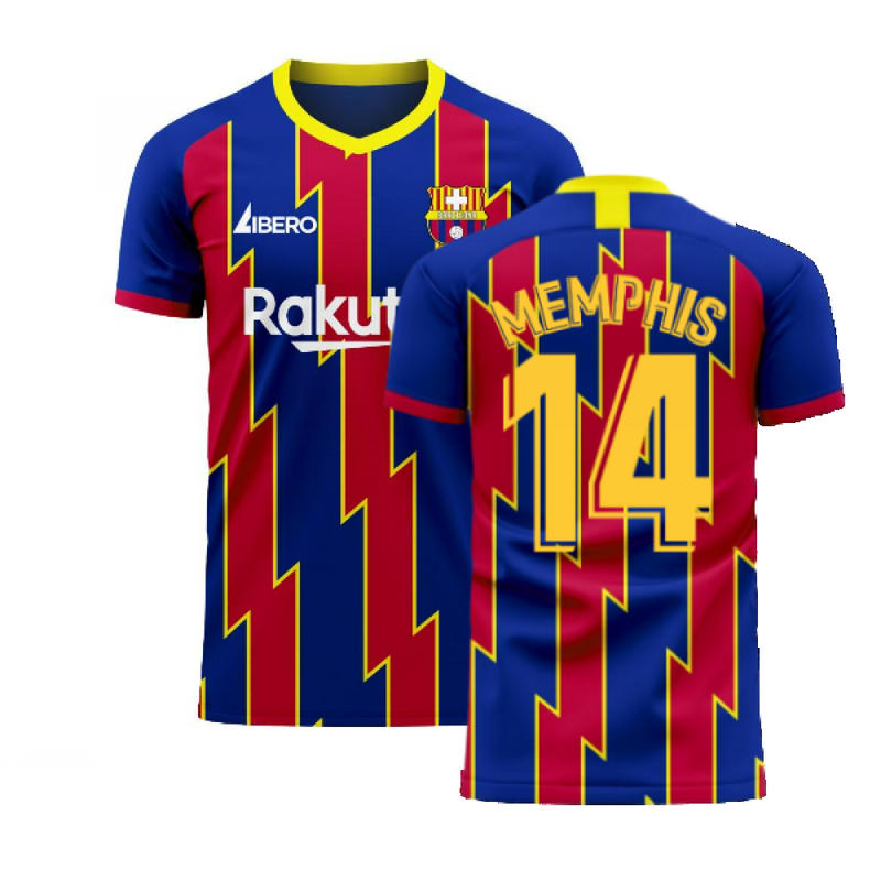 Catalonia 2022-2023 Home Concept Football Kit (Libero) (MEMPHIS 14)