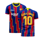 Catalonia 2022-2023 Home Concept Football Kit (Libero) (RONALDINHO 10)