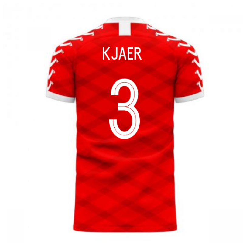Denmark 2020-2021 Home Concept Football Kit (Viper) (KJAER 3)