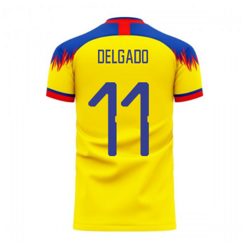 Ecuador 2020-2021 Home Concept Football Kit (Libero) (DELGADO 11)