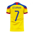 Ecuador 2020-2021 Home Concept Football Kit (Libero) (ESTUPINAN 7)