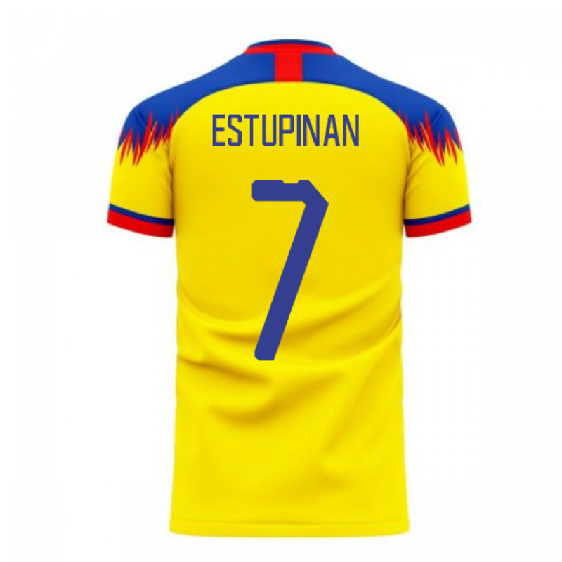 Ecuador 2020-2021 Home Concept Football Kit (Libero) (ESTUPINAN 7)