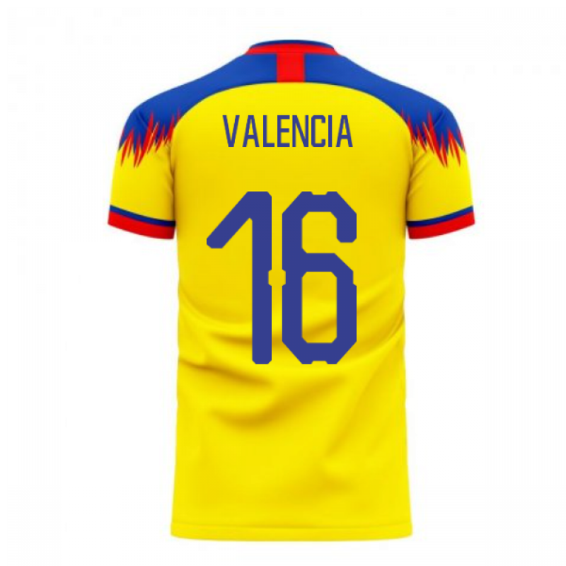 Ecuador 2020-2021 Home Concept Football Kit (Libero) (VALENCIA 16)