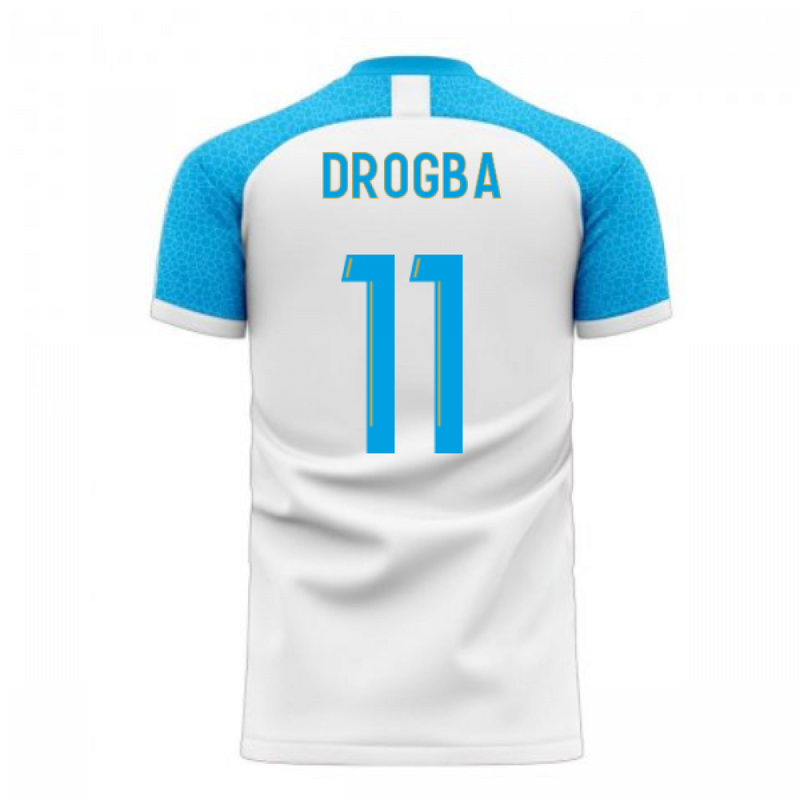 Marseille 2020-2021 Home Concept Football Kit (Libero) (DROGBA 11)