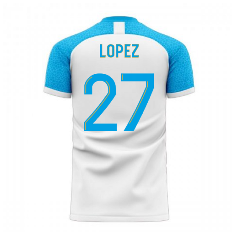 Marseille 2020-2021 Home Concept Football Kit (Libero) (LOPEZ 27)
