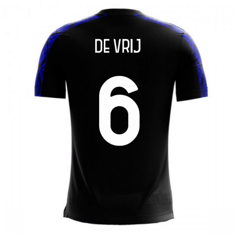 Nerazzurri Milan 2020-2021 Home Concept Football Kit (Libero) (DE VRIJ 6)