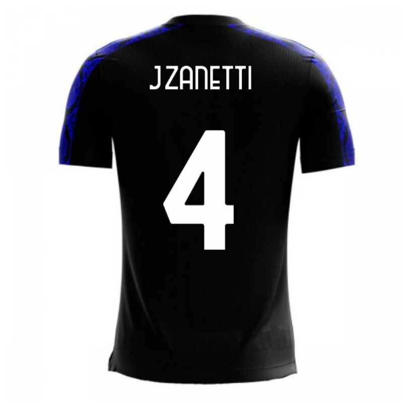 Nerazzurri Milan 2020-2021 Home Concept Football Kit (Libero) (J.ZANETTI 4)