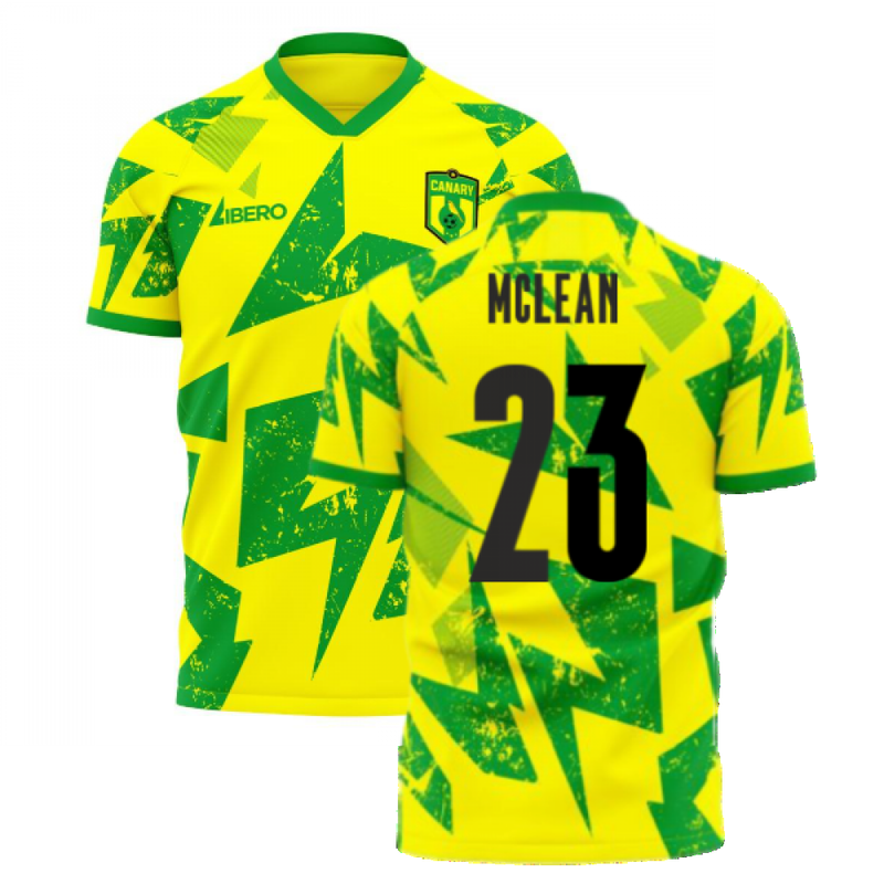 Norwich 2020-2021 Home Concept Football Kit (Libero) (Mclean 23)