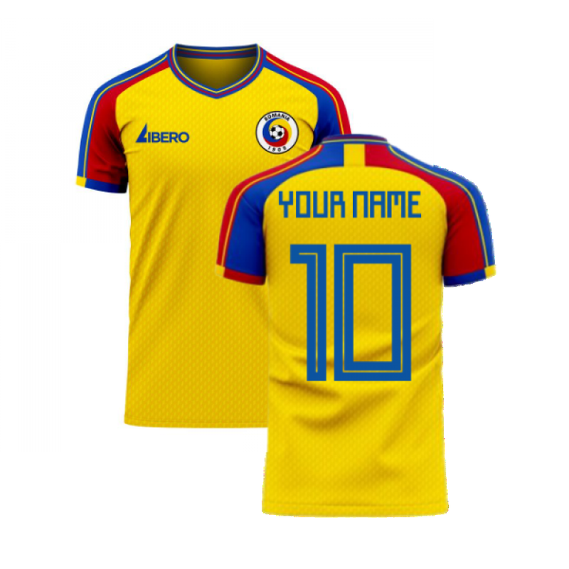 Romania 2020-2021 Home Concept Football Kit (Libero) (Your Name)