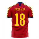 Spain 2020-2021 Home Concept Football Kit (Libero) (JORDI ALBA 18)