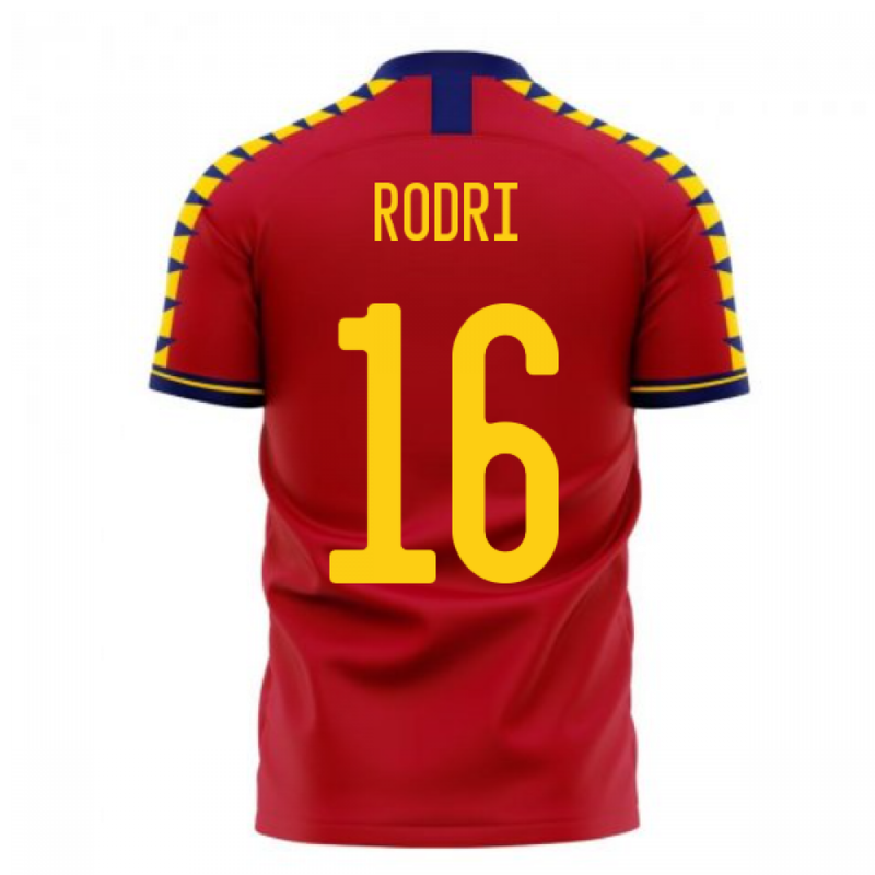 Spain 2020-2021 Home Concept Football Kit (Libero) (RODRI 16)