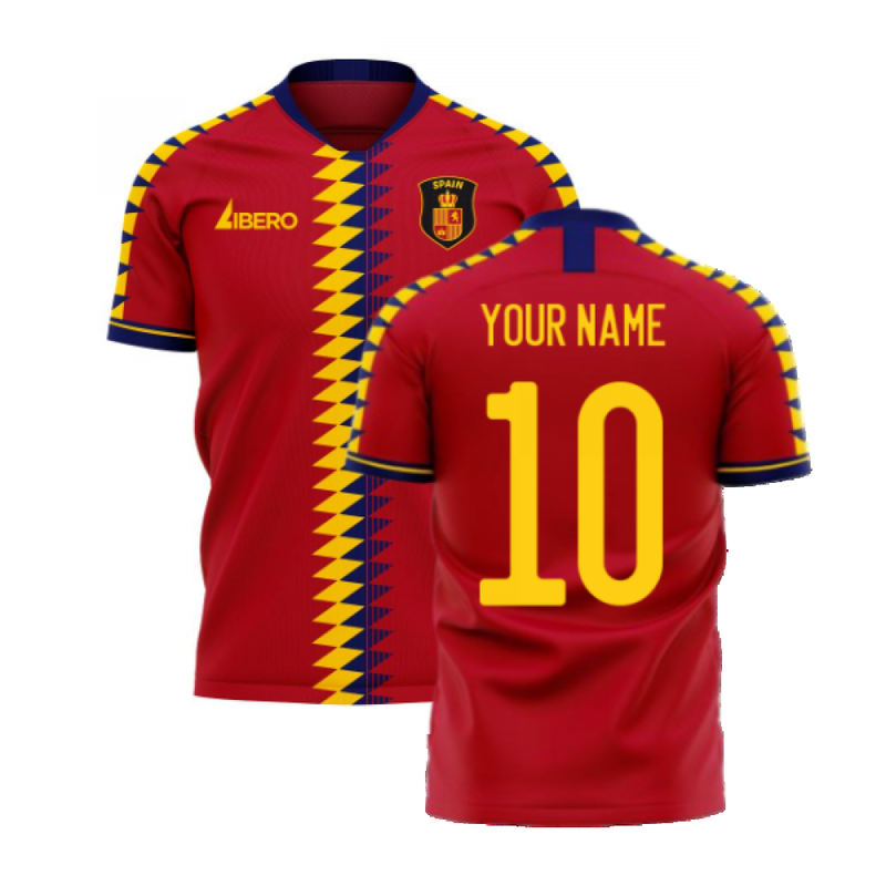 Spain 2020-2021 Home Concept Football Kit (Libero) (Your Name)