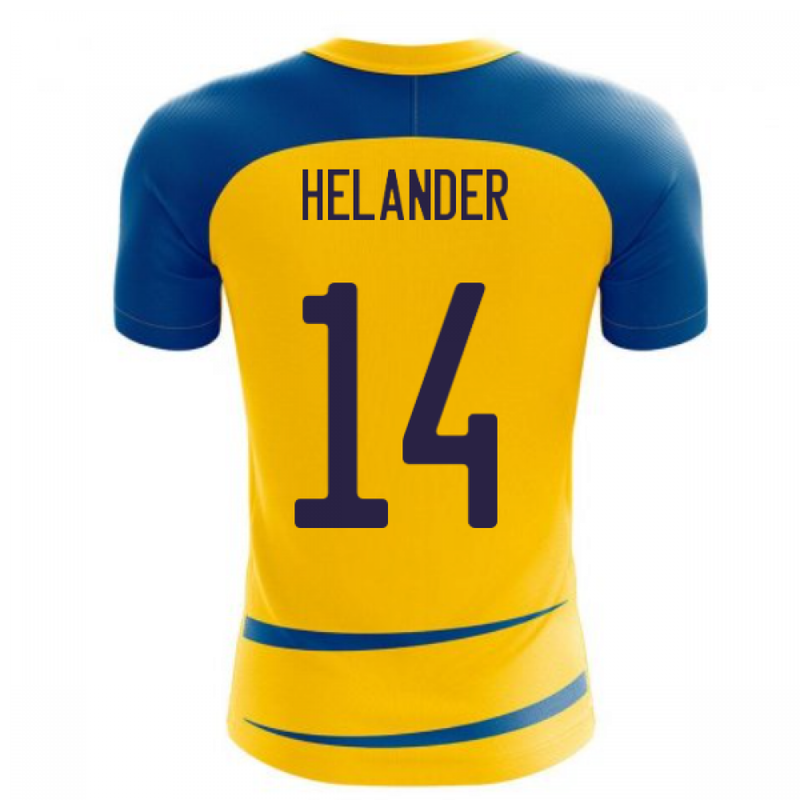 Sweden 2020-2021 Home Concept Football Kit (Airo) (HELANDER 14)